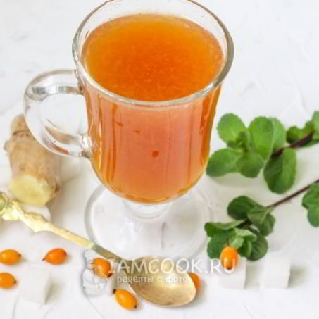 Рецепт Чая с облепихой и имбирем