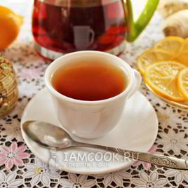 Рецепт Черного чая с имбирем