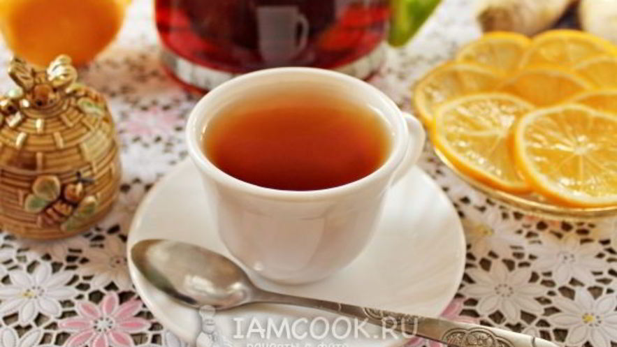 Рецепт черного чая с имбирем