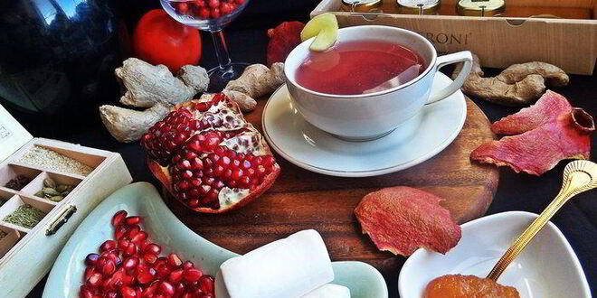 Рецепт имбирно-гранатового чай