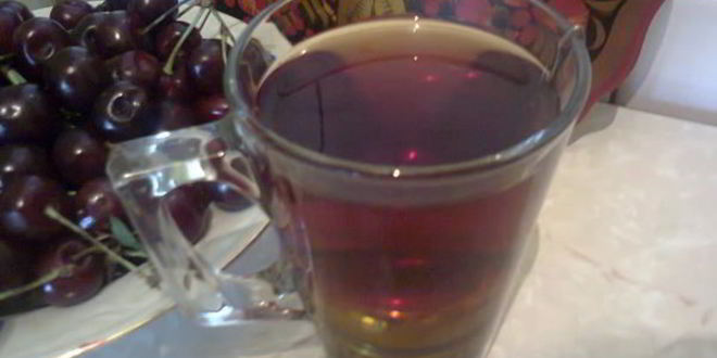 Рецепт холодного чая с вишней