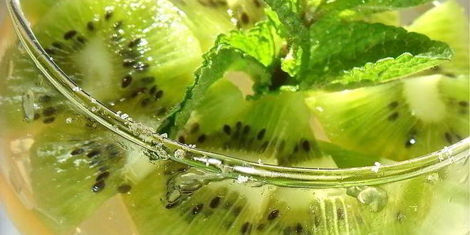 Рецепт мятного желе из зеленого чая с киви