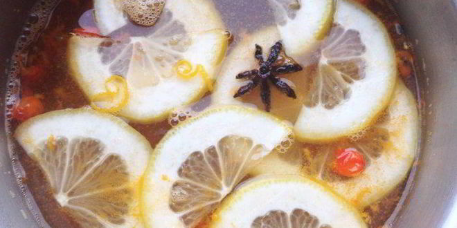 Рецепт праздничного чая из облепихи с апельсином