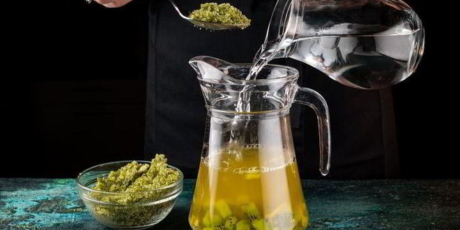 Рецепт витаминного чая с киви и мятным сахаром