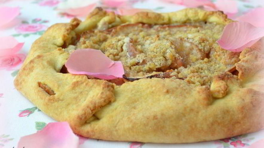 Рецепт яблочной галеты чайной роза