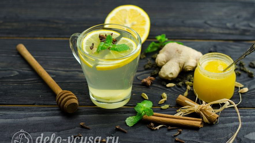 Рецепт зеленого чая с имбирем и корицей