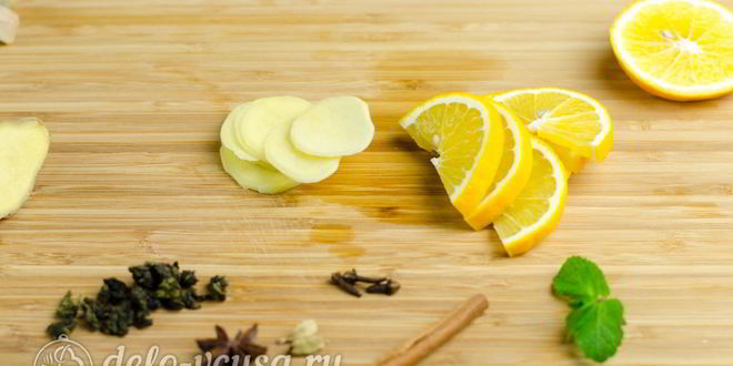 Рецепт зеленого чая с имбирем и корицей