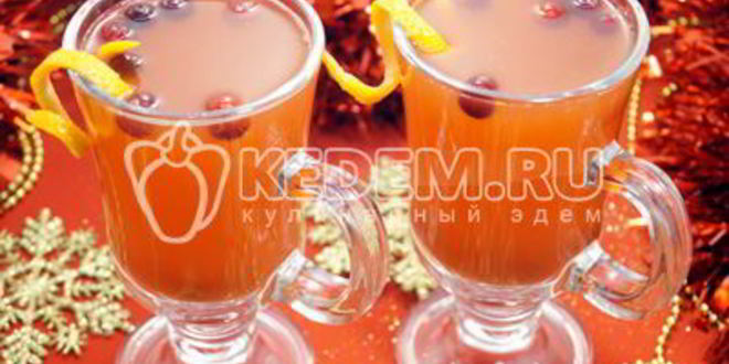 Рецепт глинтвейна из белого вина с апельсином и клюквой