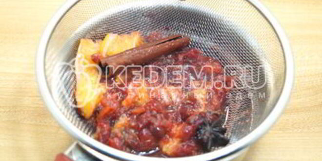 Рецепт клюквенного безалкогольного глинтвейна