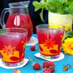 Рецепт Малинового киселя с мятой