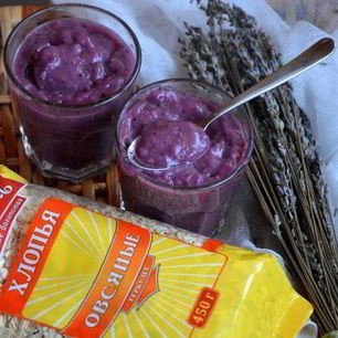 Рецепт Овсяного киселя с черникой