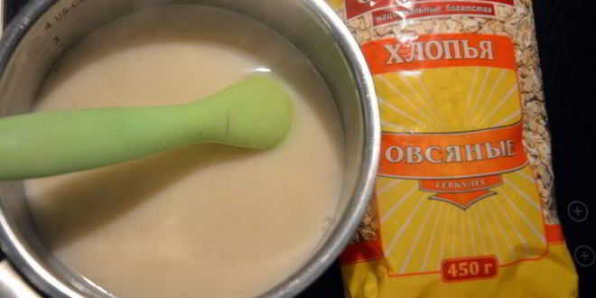 Рецепт овсяного киселя с черникой