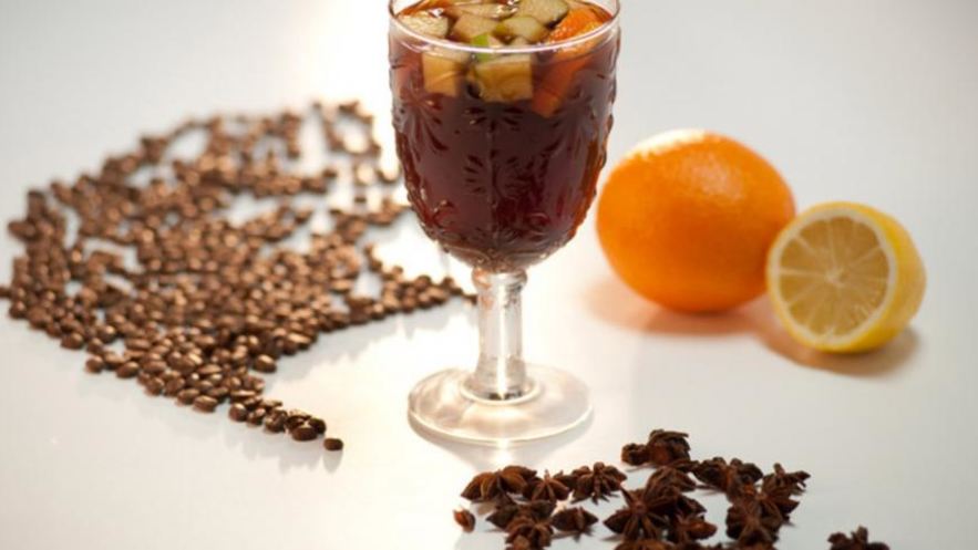 Рецепт кофе с безалкогольным глинтвейном