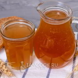 Рецепт Домашнего хлебного кваса с дрожжами