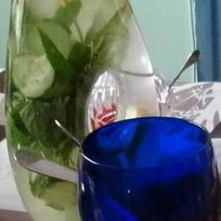 Напиток имбирный с огурцами и мятой