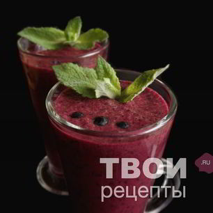 Рецепт Чернично-бананового смузи