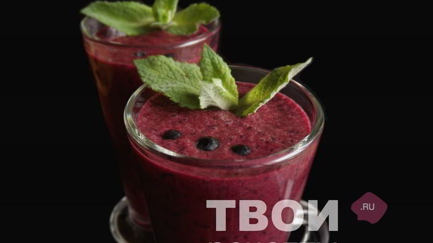 Рецепт чернично-бананового смузи