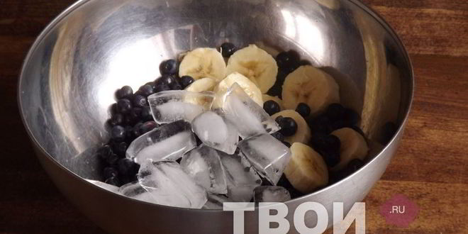 Рецепт чернично-бананового смузи