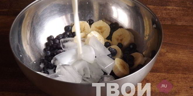 Рецепт чернично-бананового смузи