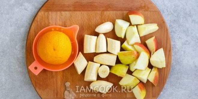 Рецепт смузей из банана и яблок с апельсиновым соком