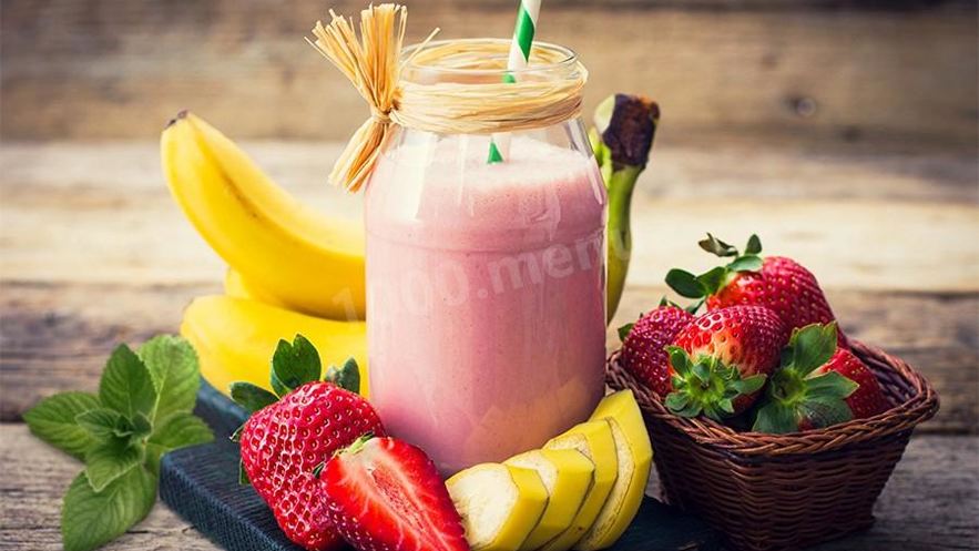 Рецепт смузей клубника банан