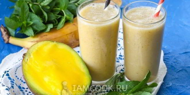 Рецепт смузей с манго и бананом