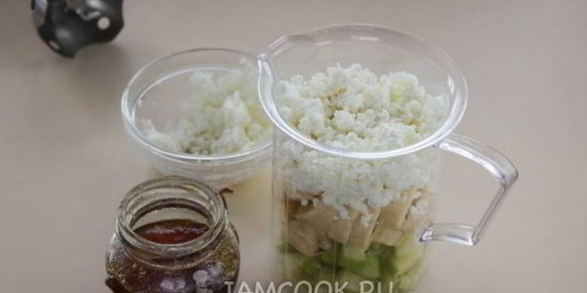 Рецепт смузей с яблоком и творогом
