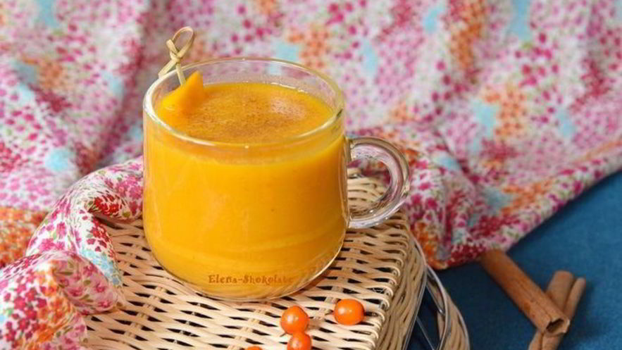 Рецепт солнечного смузи с тыквой и облепихой