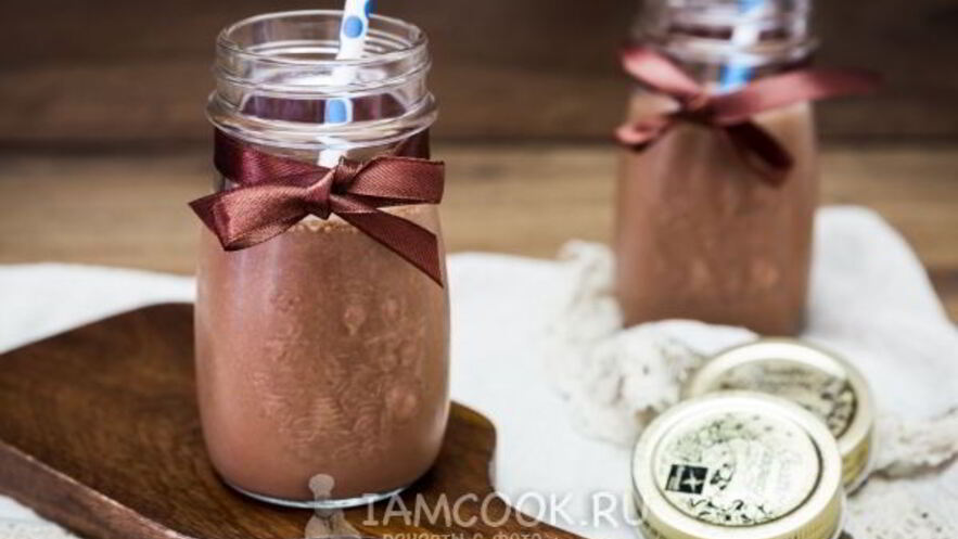 Рецепт творожного смузи с бананом и какао