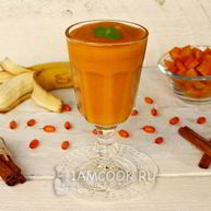 Рецепт Тыквенного смузи с облепихой и бананом