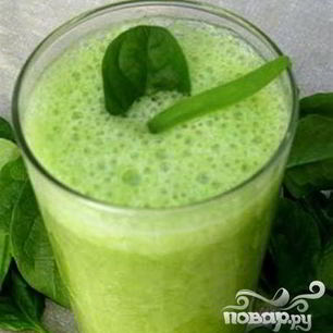 Рецепт Зеленого витаминного напитка с семенами льна