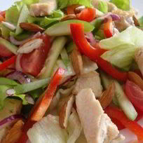 Рецепт Диетического овощной салат с куриной грудкой