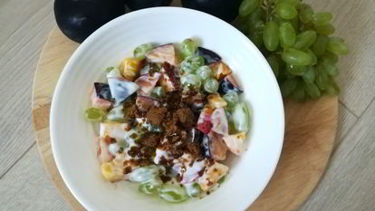 Рецепт Фруктового салата с йогуртовой заправкой