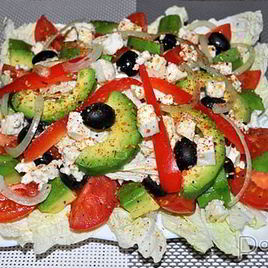 Рецепт Греческого салата с авокадо