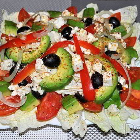 Рецепт Греческого салата с авокадо