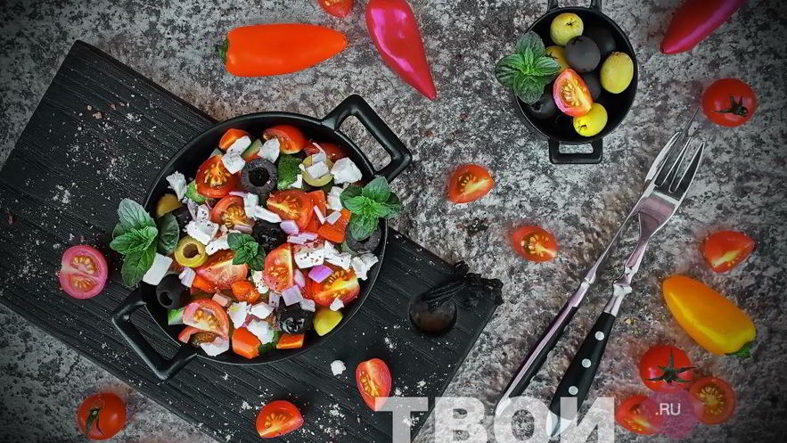 Рецепт греческого салата с брынзой