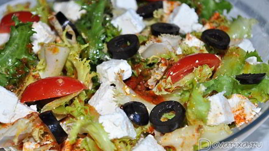 Рецепт греческого салата с фетой