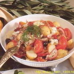 Рецепт Греческого салата с картофелем