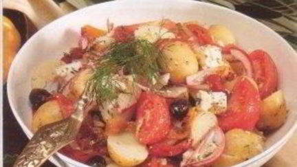 Рецепт Греческого салата с картофелем