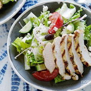 Рецепт Греческого салата с курицей