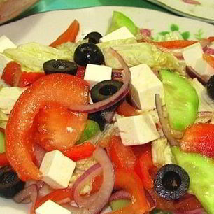 Рецепт Греческого салата с пекинской капустой