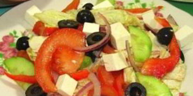 Рецепт греческого салата с пекинской капустой