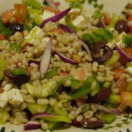 Рецепт Греческого салата с перловкой