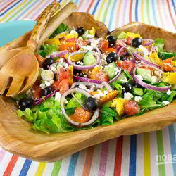 Рецепт Салата Греческого с лимонной заправкой