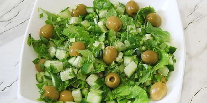 Рецепт салата зеленого греческого с брынзой