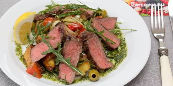 Рецепт картофельного салата с говядиной