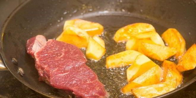 Рецепт картофельного салата с говядиной