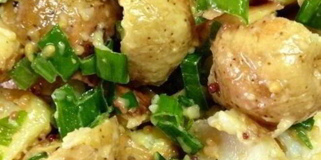 Рецепт картофельного салата с грецким орехом и базиликом