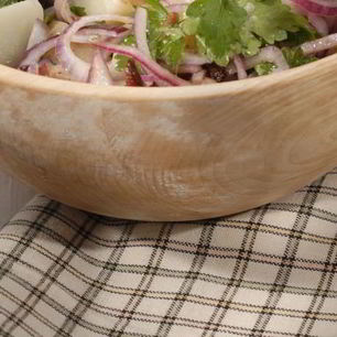 Рецепт Картофельного салата с красным луком и беконом