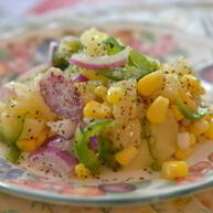 Рецепт Картофельного салата с кукурузой и халапеньо